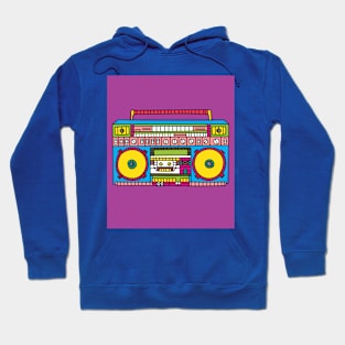 Old Colorful Stylish Retro Music Radios Hoodie